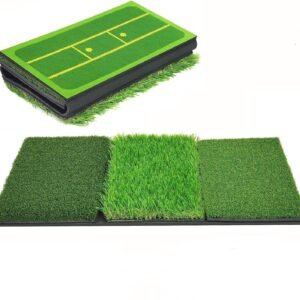 Turf Golf Hitting Mat 4 in 1 with 4 Tees and 6 Balls For In/outdoor Practice