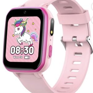 Kids Smart Watch,Multifunction Rechargeable Touch Screen Toddler Watch Gift Pink