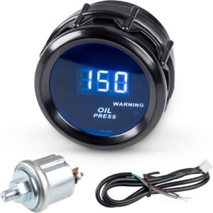 Oil Pressure Gauge 0-150 PSI DC12V Press Gauge Meter Kit 2inches 52mm For Car ……