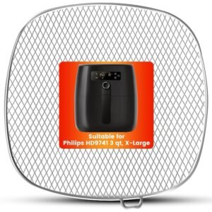 2PCS Air Fryer Accessories for Philips 7.2” Square Drip Pan 3QT HD9721 9741 9656