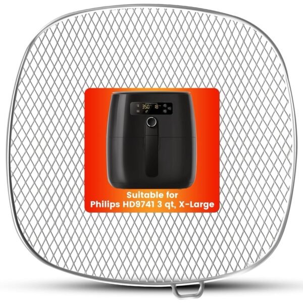 2PCS Air Fryer Accessories for Philips 7.2” Square Drip Pan 3QT HD9721 9741 9656