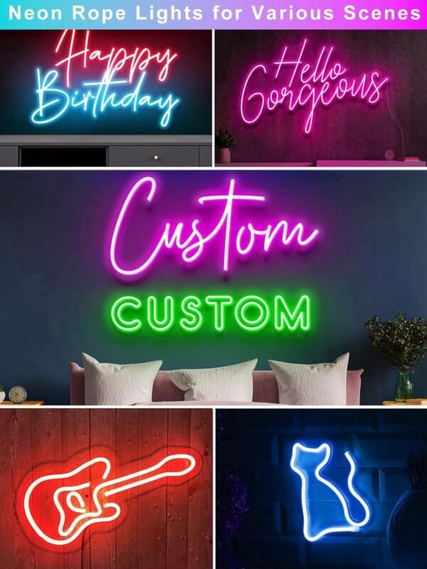 Neon Rope Lights, 16.4FT RGB LED Strip Lights App Control,Ir Remote,Music Syncin