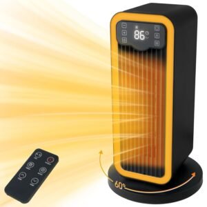 Space Portable Electric Heaters for Indoor Use with Thermostat Remote 60° ECO Bl