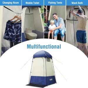 Large Outdoor Privacy Shower Tent 7.5FT Portable Camping Changing with Carry Bag