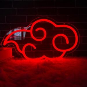 13"×8"Anime Red Cloud Neon Sign Dimmable Gaming Neon Lights for Wall Room Gift