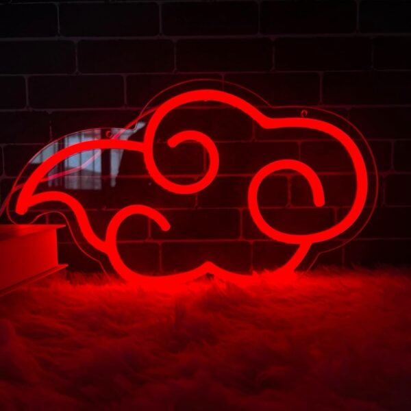 13"×8"Anime Red Cloud Neon Sign Dimmable Gaming Neon Lights for Wall Room Gift