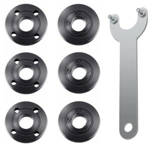 7PCS Grinder Flange Angle Wrench Spanner Metal Lock Nut (5/8"-11 threaded shaft)