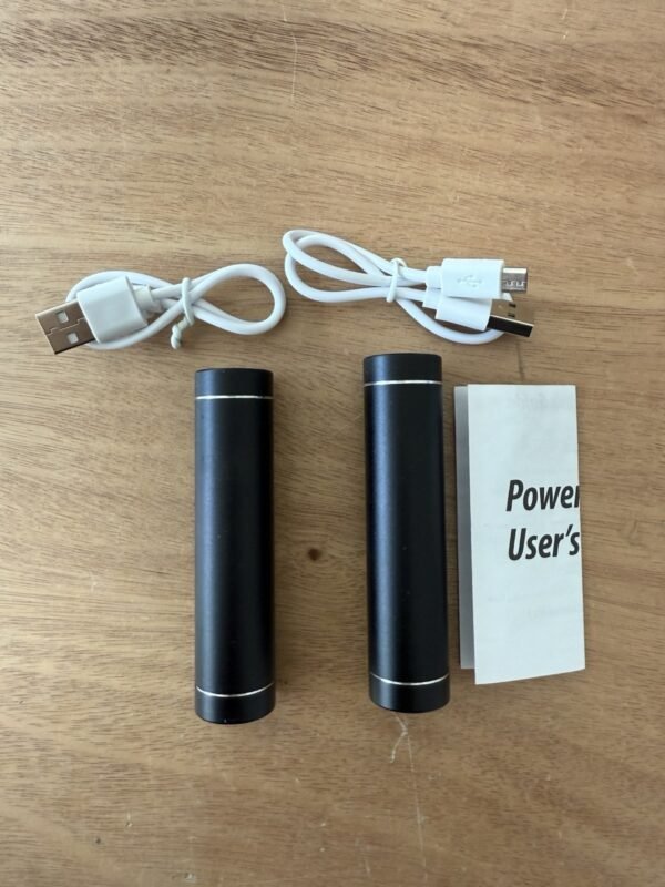 2pack Power Bank Mini Small 2000 mAh  For Phone And USB Black