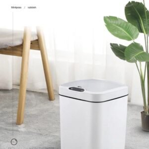 15L Smart Sensor Trash Can Automatic With Inner Bucket Bathroom Kitchen White