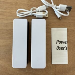 2pack Power Bank Mini Small 2200 mAh  For Phone And USB White