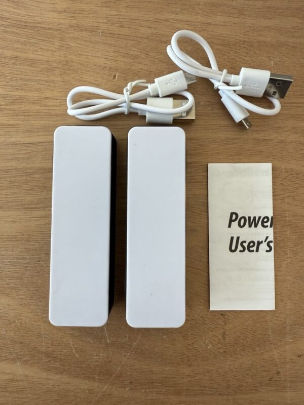 2pack Power Bank Mini Small 2200 mAh For Phone And USB White