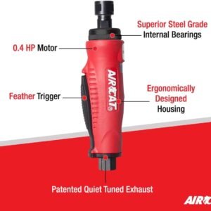 AIRCAT Pneumatic Tools 6200: .4 HP Mini Straight Die Grinder 20,000 RPM