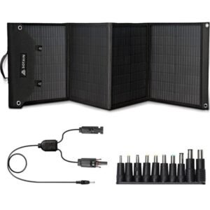 SOTAIN Portable Solar Panels 100W Foldable Outdoor Camping Travel with Kickstand