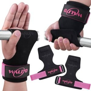 WALITO Double Layer Padded weight lifting Straps Gym Workout for Men Women pair