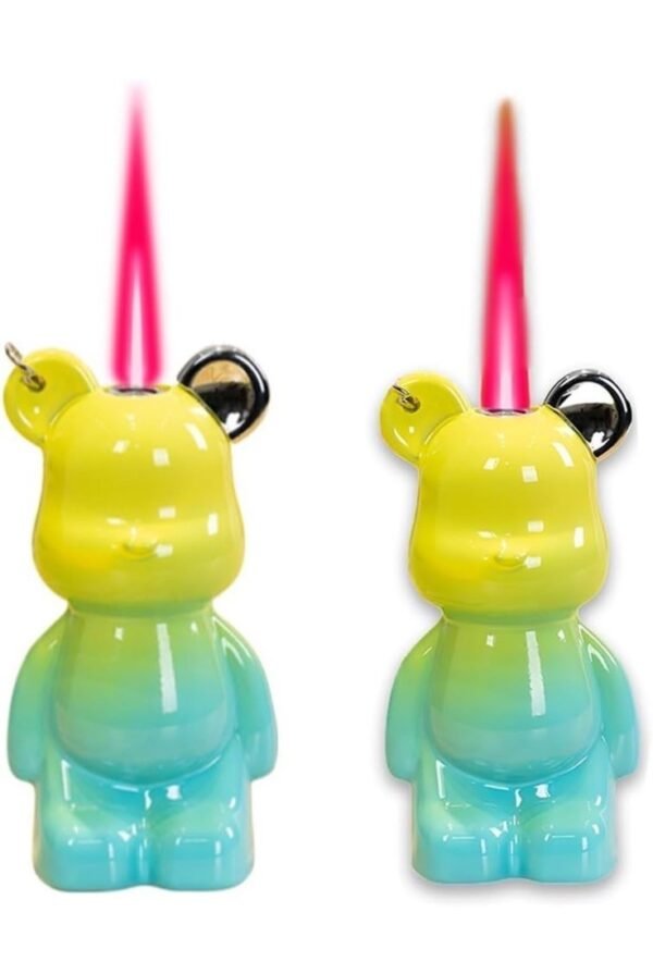2 Pack Color Gradient Cool Refillable Lighter Adjustable For Camping BBQ Kitchen