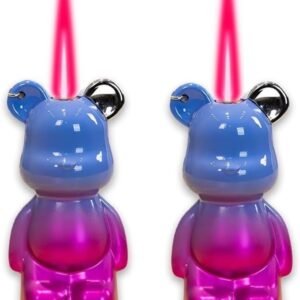 2 Pack Color Gradient Cool Refillable Lighter Adjustable For Camping BBQ Kitchen