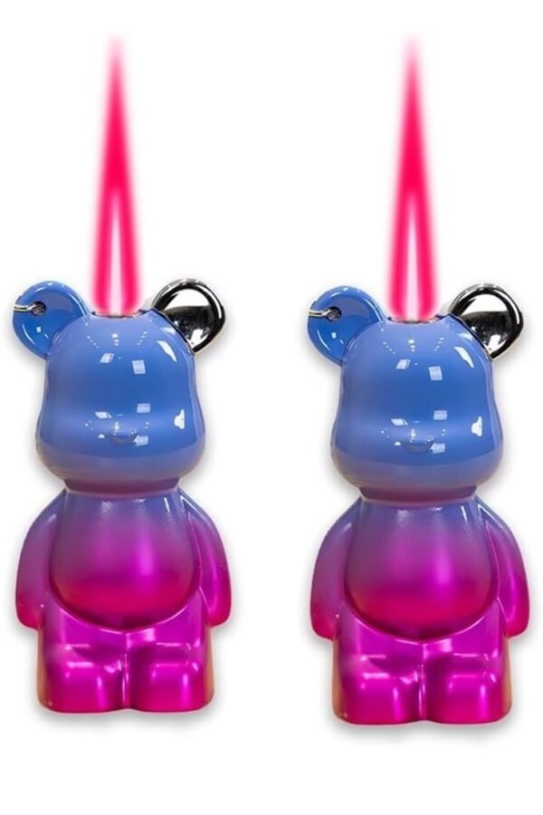 2 Pack Color Gradient Cool Refillable Lighter Adjustable For Camping BBQ Kitchen