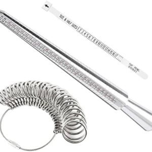 Aluminium Ring Sizer Measuring Tool Kit Finger Sizer Mandrel Ring Sizer (0-13)