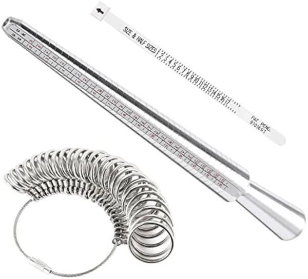 Aluminium Ring Sizer Measuring Tool Kit Finger Sizer Mandrel Ring Sizer (0-13)