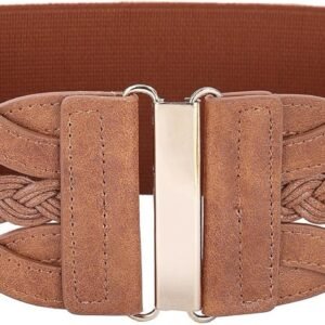 Women's Elastic Wide Belts Vintage Stretchy Belt Retro Fashion Cinch Belts L