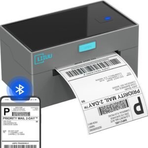 Bluetooth Thermal Shipping Label Printer 4x6 Support iOS iPhone iPad Android……
