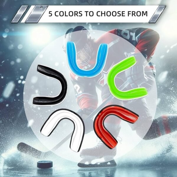 5 Pack Kids Youth Mouth Guard for Sports with Case For Child Teen Sports Under7Y