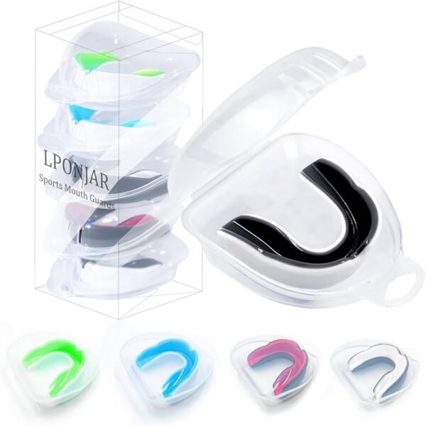 5 Pack Kids Youth Mouth Guard for Sports with Case For Child Teen Sports 7- 14 Y