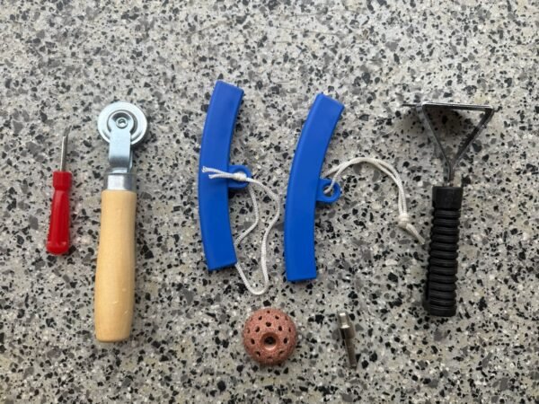 7Pcs Tire Patch Kit Heavy Duty Tungsten Steel Buffing Wheel Scraper Rim Set