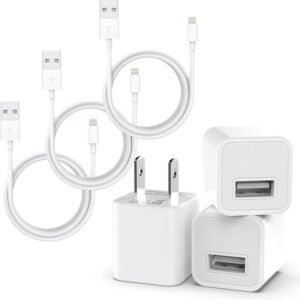 3Pack iPhone Charger Cable USB Wall Charger For 14/13/12 Pro Max/11 Pro/XS……3ft