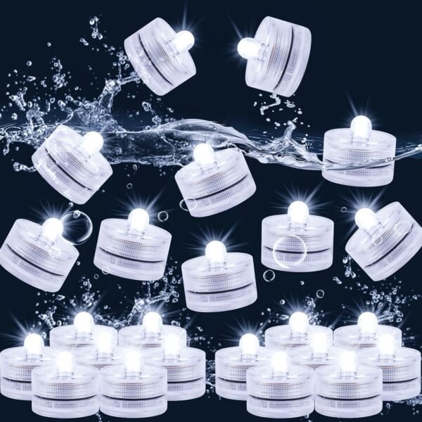 Submersible Tea Pond Underwater Small LED Lights Battery Operated 125 Hours 36pc
