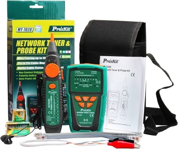 Pro'sKit MT-7028 Network Tone Probe Kit Line Finder Tester VoIP Line Check