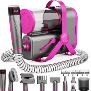 10 in 1 Pro Pet Grooming Kit with Vacuum Hair Dryer & Clipper 15KPa Nail Grinder
