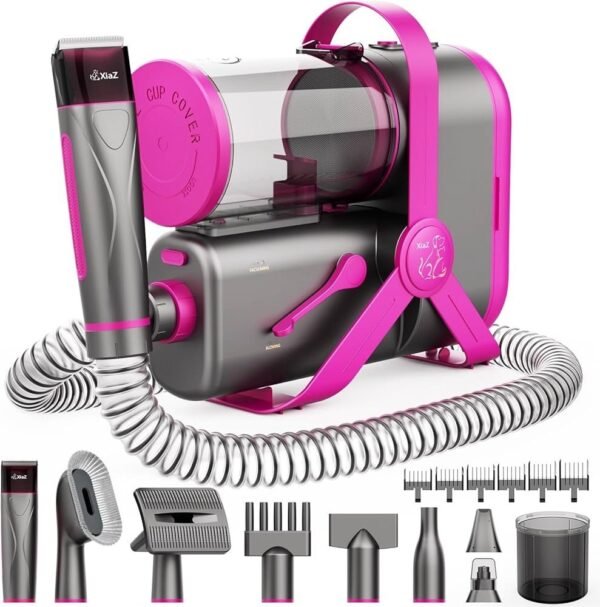 10 in 1 Pro Pet Grooming Kit with Vacuum Hair Dryer & Clipper 15KPa Nail Grinder